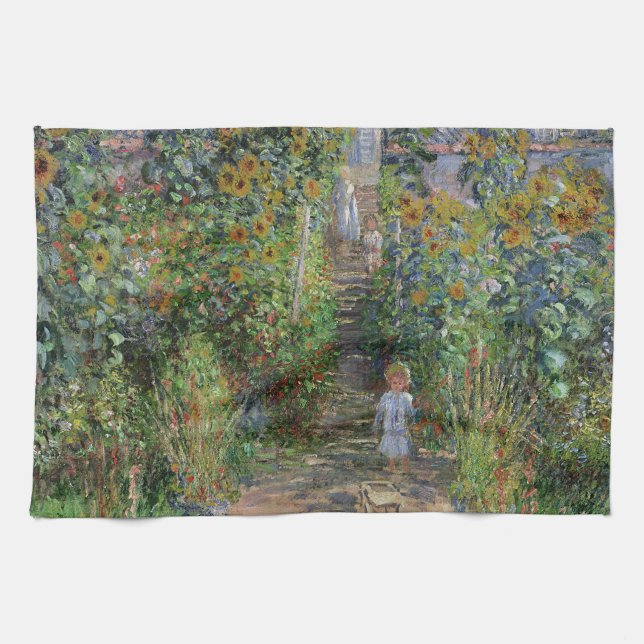 Paño De Cocina Monet Garden Vetheuil Impresionim Pintura (Horizontal)