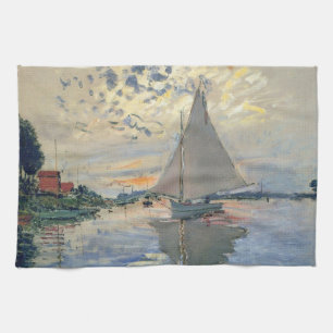 Paño De Cocina Monet Sailboat Impresionismo Francés Arte Clásico