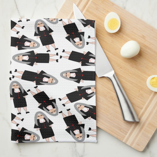 Paño De Cocina Monjas católicas adorables (Doblado Cuarto)
