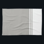 Paño De Cocina Monocromático Moderno blanco y gris<br><div class="desc">Actualice la estética de su cocina con nuestra toalla monocromática moderna de cocina en blanco y gris. Esta toalla no es sólo una pieza funcional para la cocina, es un accesorio elegante que añade un toque de elegancia contemporánea. El diseño está compuesto por barras de rayas simples pero de moda,...</div>