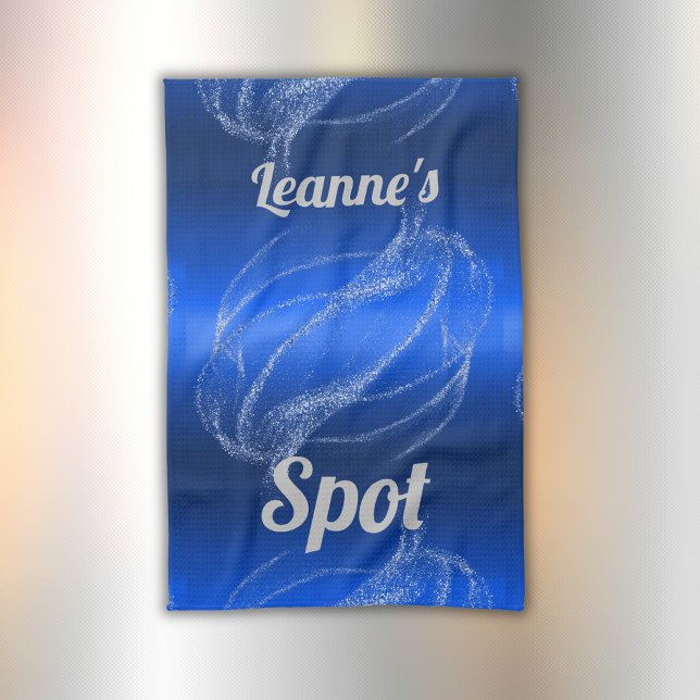 Paño De Cocina Monograma azul Metalizado y Purpurina cepillado de (Subido por el creador)