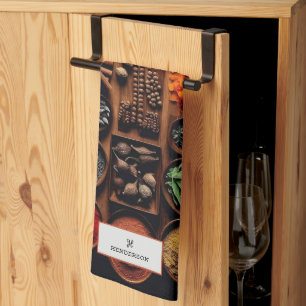 Paño De Cocina Monograma de hierbas y especias