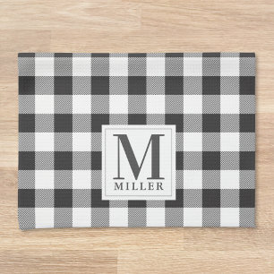 Paño De Cocina Monograma de nombre de familia de granja estilo Bu