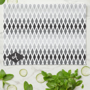 Paño De Cocina Monograma de tormenta Diamond Ombre