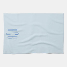 Paño De Cocina Monograma de tres letras azul moderno