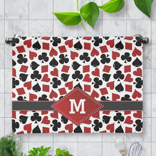 Paño De Cocina Monograma del modelo del juego del casino del