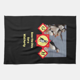 Paño De Cocina Monograma del Personalizado Adorable del atún de a