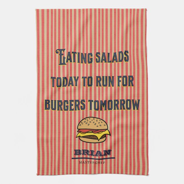 Paño De Cocina Monograma gracioso diciendo ilustracion cutáneo vi (Vertical)