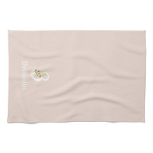 Monograma inicial beige botánico acuarela