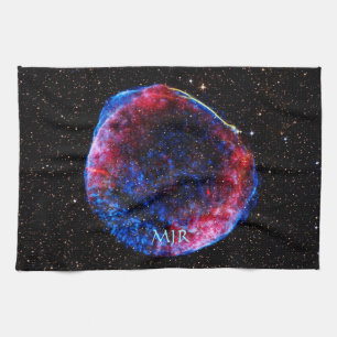 Paño De Cocina Monograma más brillante Supernova nunca imagen esp