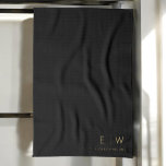 Paño De Cocina Monograma Minimalista de oro negro clásico<br><div class="desc">Aumente el estilo y la funcionalidad de su cocina con nuestras toallas clásicas de cocina Minimalista moderna y elegante. Las toallas de baño, de diseño meticuloso, combinan la sofisticación atemporal con el minimalismo contemporáneo, lo que las convierte en una adición esencial a su espacio culinario. Estas toallas de cocina, elaboradas...</div>