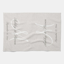 Paño De Cocina Monograma moderno | Beige