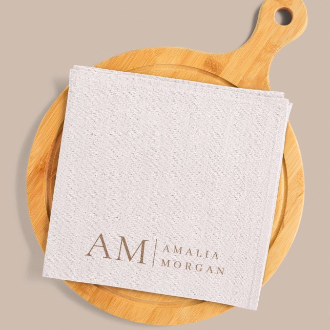 Paño De Cocina Monograma Personalizado Rosa Inicial Y Nombre (Subido por el creador)