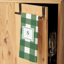 Paño De Cocina Monograma Plaid Gingham