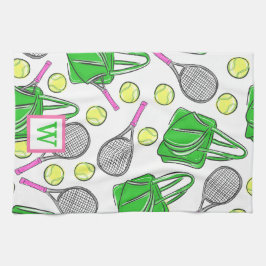 Paño De Cocina Monograma Preppy Tennis Classic