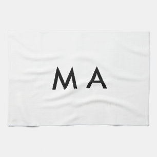 Paño De Cocina Monograma simple añade tu letra nombre hombre mini