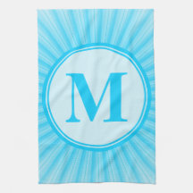 Monograma Sol azul personalizado