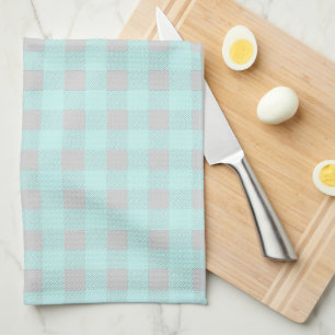 Paño De Cocina Monograma verde azulado de la vaca el de la tela