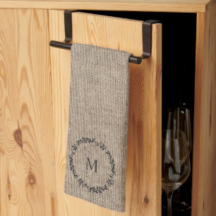 Paño De Cocina Monogramado al estilo de la granja de Rusic Laurel