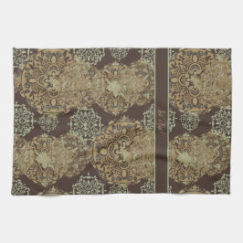 Paño De Cocina Monogrammed Boho Moody Mandalas