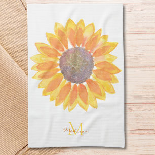 Paño De Cocina Monomograma de nombre Girasol