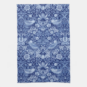 Paño De Cocina Monotona azul de fresa, William Morris