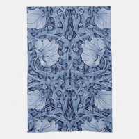 Monotona azul impernel. William Morris