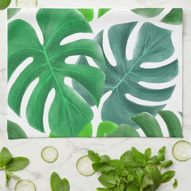 Paño De Cocina Monstera  (Doblado)