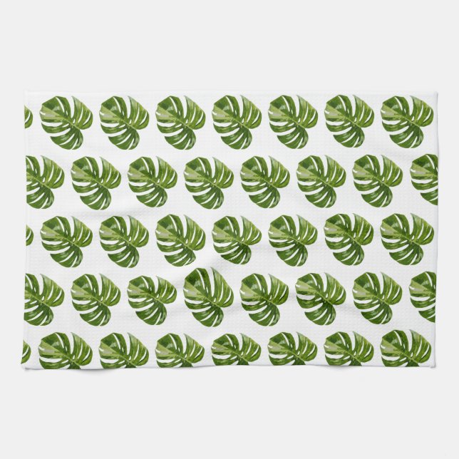 Paño De Cocina Monstera Albo Tropical Kitchen Decor (Horizontal)