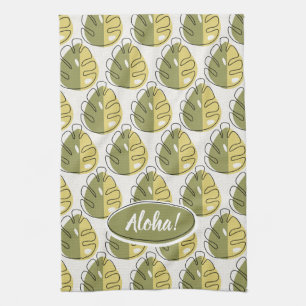 Paño De Cocina Monstera Leaves - Green