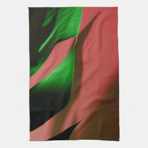 Paño De Cocina Monstera planta suiza de queso verde rojo Dish