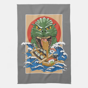 Paño De Cocina Monstruo japonés Sushi Lover
