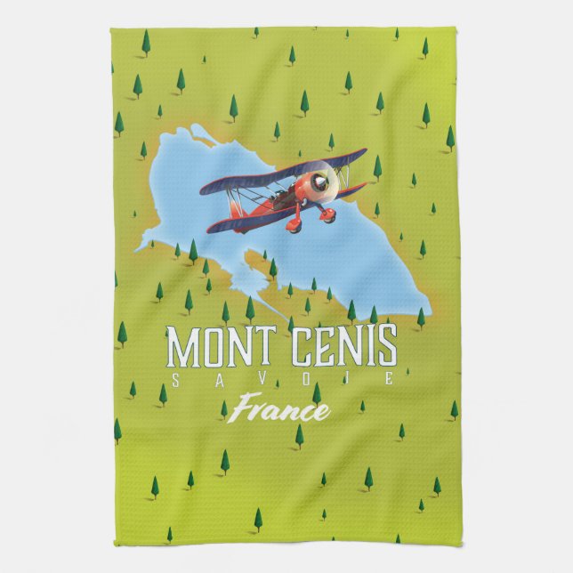 Paño De Cocina Mont Cenis Savoie, mapa de francia (Vertical)