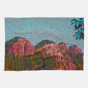 Paño De Cocina Montaña del mosaico