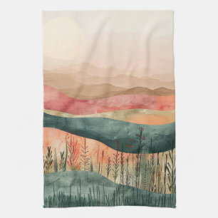 Paño De Cocina Montaña Minimalista Boho - Tierra inspirada en la 