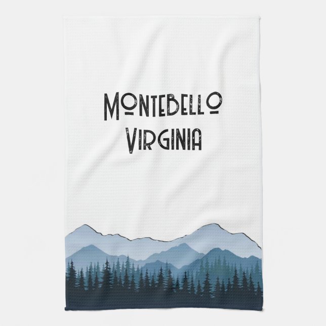 Paño De Cocina Montañas Blue Ridge, personalizable Montebello (Vertical)