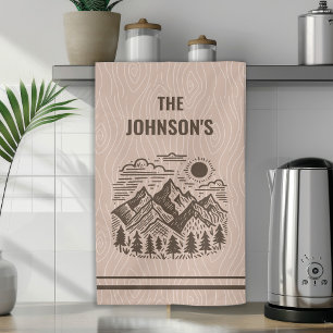 Paño De Cocina Montañas modernas rústicas personalizadas