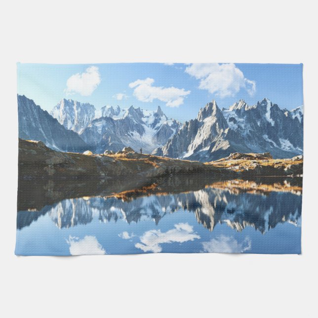 Paño De Cocina Montañas | Mont Blanc Massif, Francia (Horizontal)
