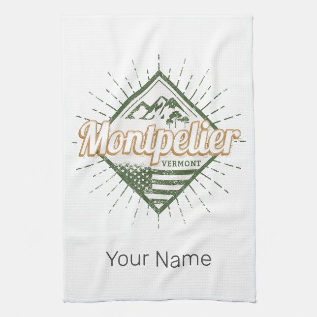 Paño De Cocina Montpelier Vermont City Estados Unidos (Vertical)