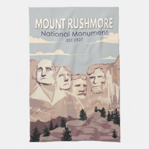 Paño De Cocina Monumento Nacional Mount Rushmore Dakota del Sur
