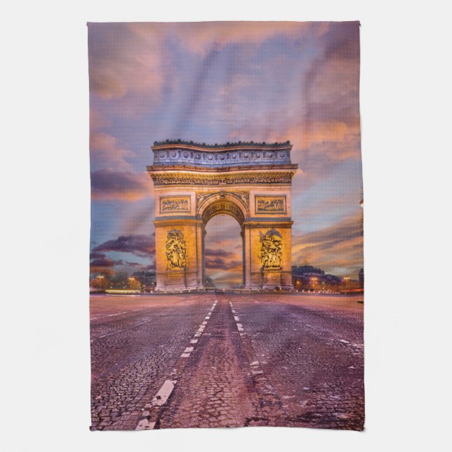 Paño De Cocina Monumentos | Arco de Triomphe, París, Francia (Vertical)