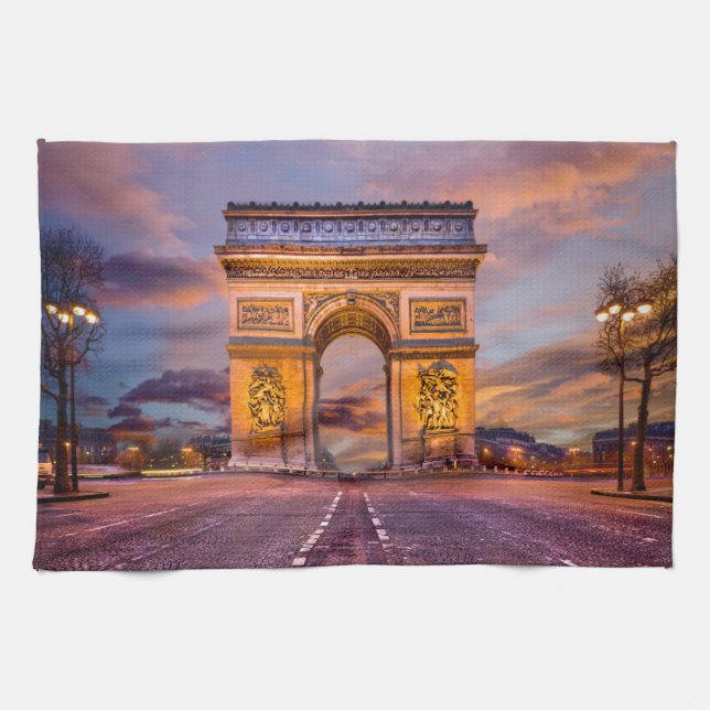 Paño De Cocina Monumentos | Arco de Triomphe, París, Francia (Horizontal)