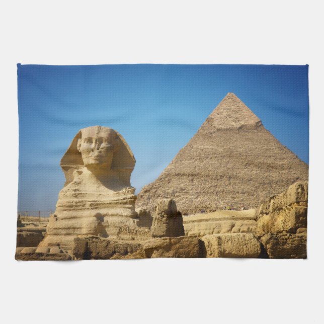 Paño De Cocina Monumentos | Esfinge y pirámide de Egipto (Horizontal)