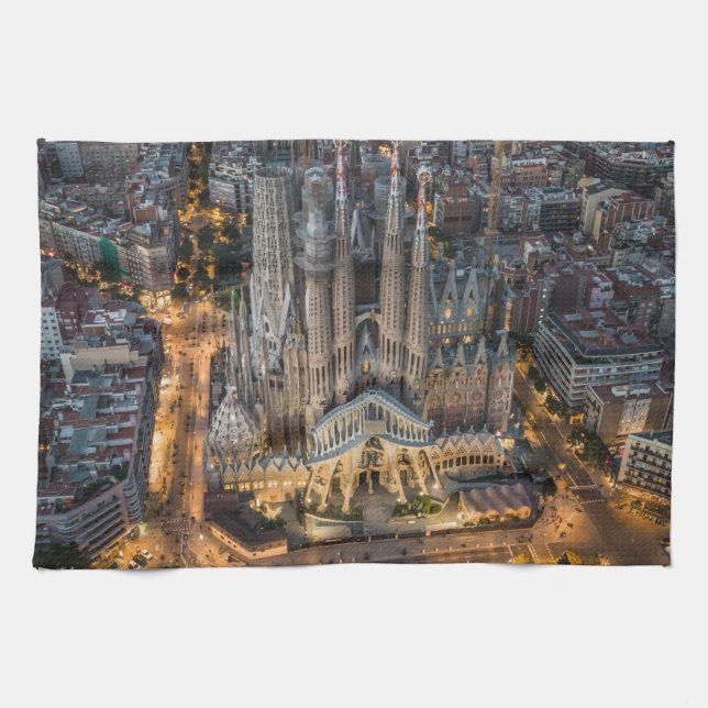 Paño De Cocina Monumentos | La Sagrada Familia (Horizontal)
