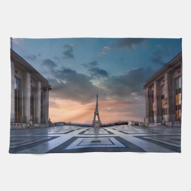 Paño De Cocina Monumentos | La Torre Eiffel (Horizontal)