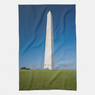 Paño De Cocina Monumentos Monumento a Washington con banderas