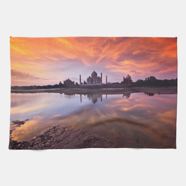Paño De Cocina Monumentos | Taj Mahal Sunset (Horizontal)