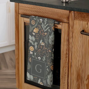 Paño De Cocina Moody Winter Navidades de Monograma Botánico