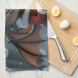 Paño De Cocina Moonlit Cookie Bandit – The Grey Christmas Dragon.