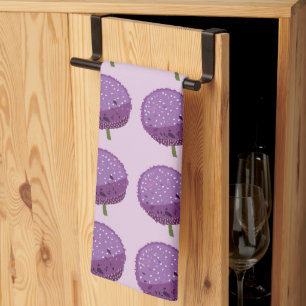 Paño De Cocina Morado Allium Flor Floral Hogar Calentador